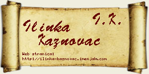 Ilinka Kaznovac vizit kartica